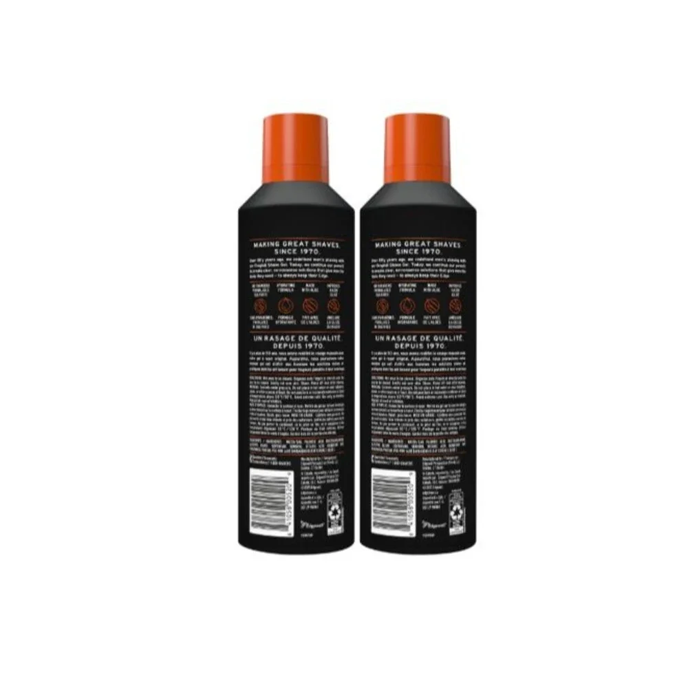 Edge Shaving Gel for Men,2 Pack 9.5oz Shave Gel with Aloe, For Sensitive Skin